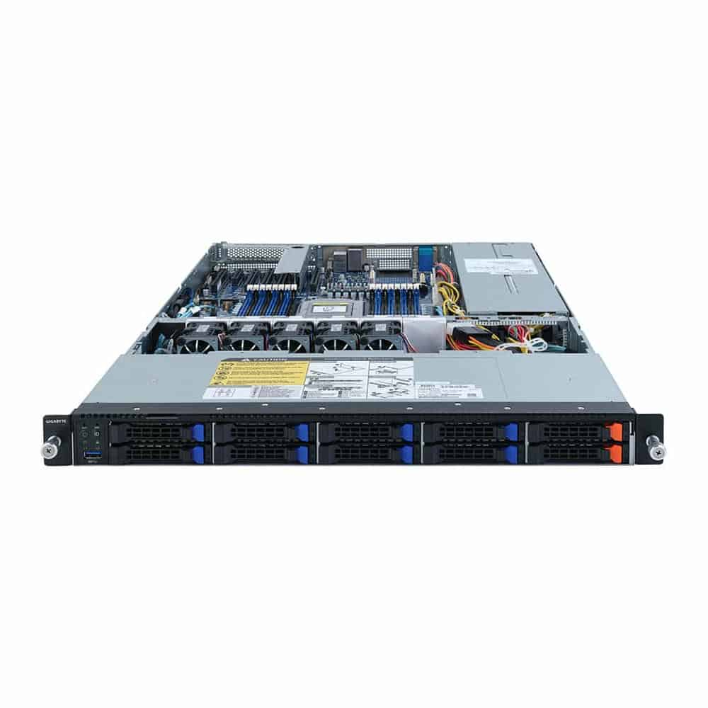 (image for) Gigabyte R152-Z31 2nd Gen EPYC Rome CPU 1U 10 Bay Barebone Server